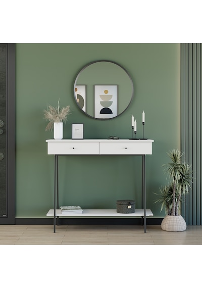 Elite İki Çekmeceli Dresuar-vizon-siyah 100x89x41 Cm Bej