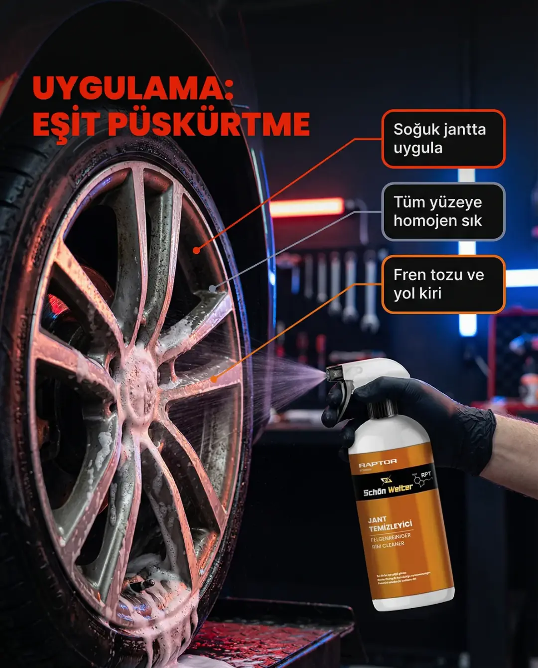 Araç Oto Jant Temizleyici Sprey 500ml
