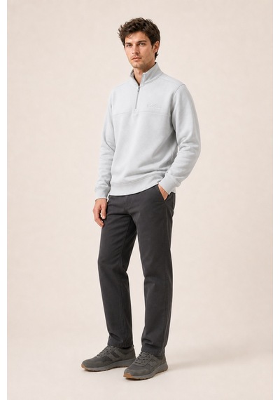 Redline Knel Regular Fit Kışlık Yeni Sezon Erkek Sweatshirt Gri