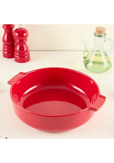 Aryıldız Elissa Yuvarlak Fırın Kabı Kırmızı 27 Cm Çok Renkli