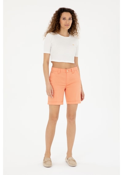 U.s. Polo Assn. Kadın Somon Şort / Bermuda 50281722-vr047 Somon
