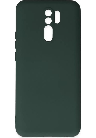 Newface Xiaomi Redmi 9 Kılıf Nano İçi Kadife Silikon - Koyu Yeşil