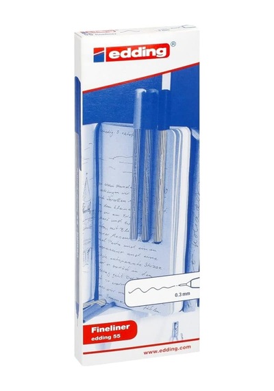 Edding 55 Fineliner - Koyu Pembe - 5 Kalem - 0,3 Mm Uç