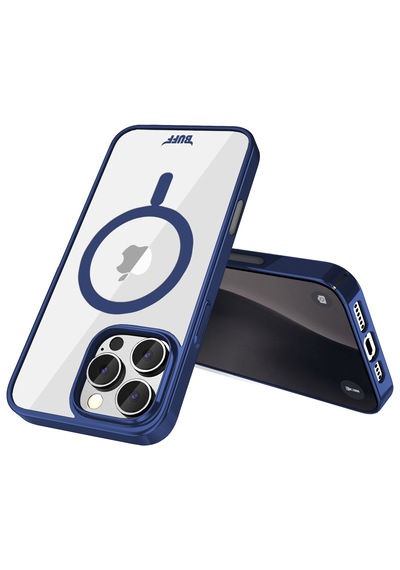Apple Uyumlu iPhone Buff 16 Pro Max Magsafe Slim Fit Kılıf Blue