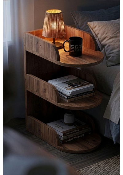 Komodin Modern Ahşap 3 Katlı Raflı Yan Sehpa Çok Amaçlı Organizer Kitaplık 180 Atlantik Çam Çok Renkli Komodin Modern Ahşap 3 Katlı Raflı Yan Sehpa Çok Amaçlı Organizer Kitaplık 180 Atlantik Çam Çok Renkli