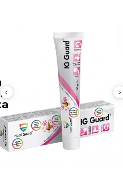 Nutri Guard Ig Guard 50 Gr Kedi Ve Köpek Bağışıklık Güçlendirici Kolostrum, İmmünoglobulin & Beta-glukan