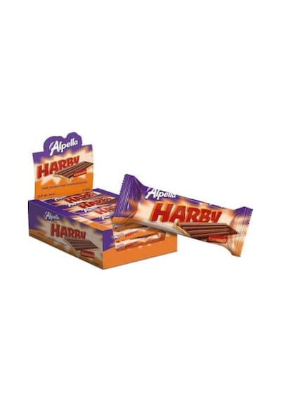 Alpella Harby Sütlü Çikolata Kaplı Karamelli Bisküvi 24 x 25 G