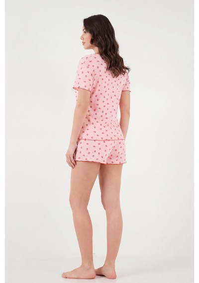 Lela Bayan Pijama Takımı 65770837 Kırmızı-pembe