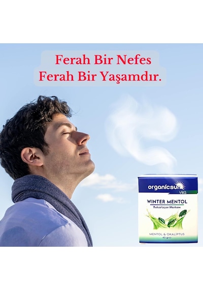 Organicsun Winter Mentol Buharlaşan Merhem Viks Vikis Mentol Ve Okaliptus 40 Gr X 3 Adet