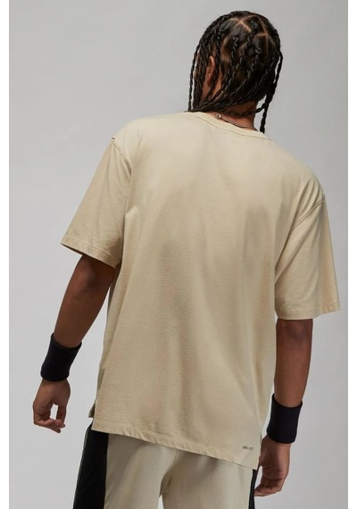 Nike Air Jordan Dri Fit Short Sleeeve Mens Tee Erkek Günlük Tişört Bej