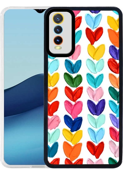 Vivo Y20 Kılıf Tchs M-fit Desenli Kapak - Heart No6 Heart No6