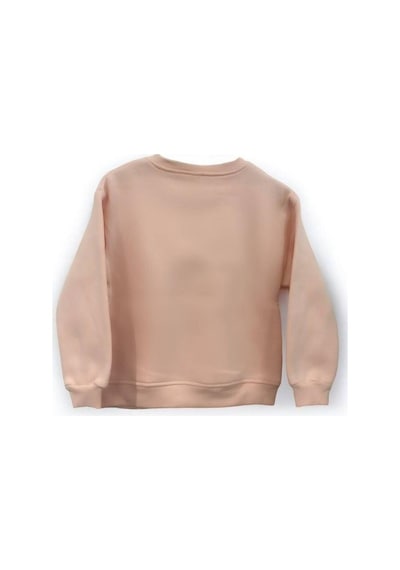 Kız Çocuk Fiyonklu İçi Şardonlu 3 İplik Sweatshirt-15057 SOMON