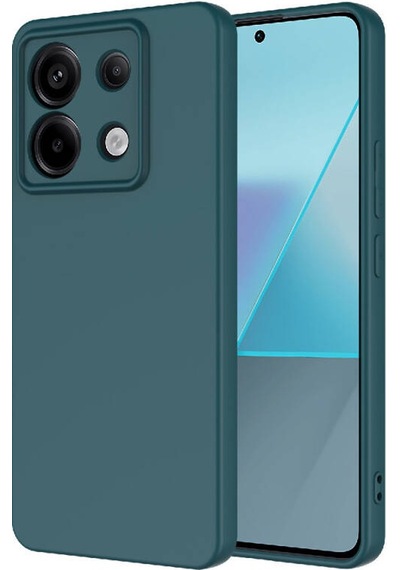 Redmi Note 13 Pro 5g İçi Kadife Dolgulu Şık Candy Lansman Silikon Kılıf Koyu Yeşil