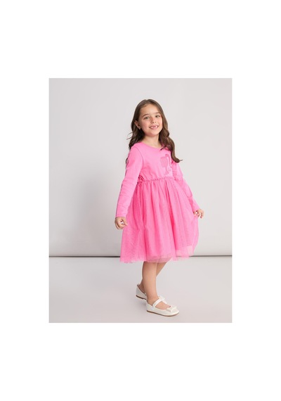 LC Waikiki Alıta Cıty Farkıyla Lcw Kids Pembe Penye Baskılı Kız Çocuk Elbise Pembe - 928406420 Pembe