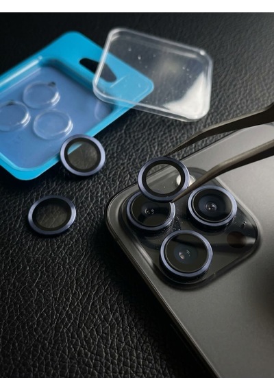 Apple iPhone 17 Pro Max Uyumlu Kamera Koruyucu Lens Lacivert