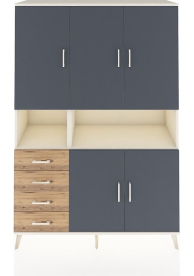 Hyperion Dolap 7 Raflı 4 Çekmeceli 5 Kapaklı 132x44x195 Aytaşı-antrasit/çam Antrasıt/atlas Çam Hyperion Dolap 7 Raflı 4 Çekmeceli 5 Kapaklı 132x44x195 Aytaşı-antrasit/çam Antrasıt/atlas Çam