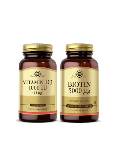 Solgar Biotin 5000 Mcg 50 Kapsül + Vitamin D3