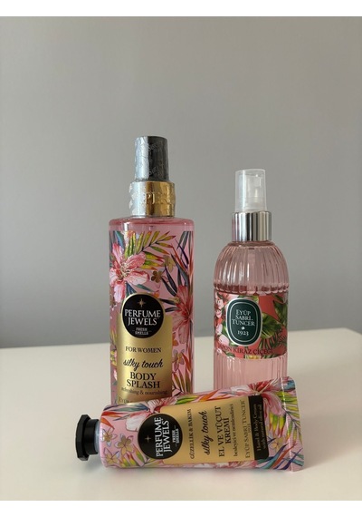 Eyüp Sabri Tuncer Perfume Jewels Silky Touch Vücut Spreyi 250 Ml + El Kremi 50ml + Kiraz Çiçeği Sprey Kolonya 150 Ml