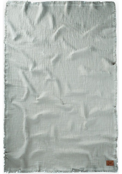 Müslin Dört Kat Yatak Örtüsü 200x220 Cm Mint Yeşili