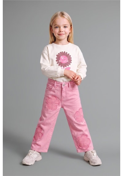 Defacto Çiçek Aplike Detaylı Wide Leg Jean Pantolon Kız Bebek I2164a526aupn253 Pembe-pn253 Defacto Çiçek Aplike Detaylı Wide Leg Jean Pantolon Kız Bebek I2164a526aupn253 Pembe-pn253