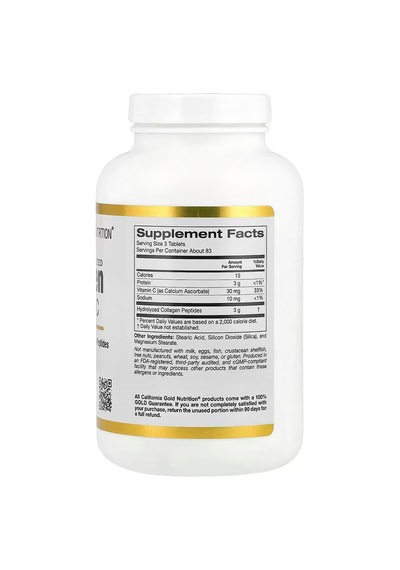 California Gold Nutrition, Hydrolyzed Collagen Kolajen + Vitami