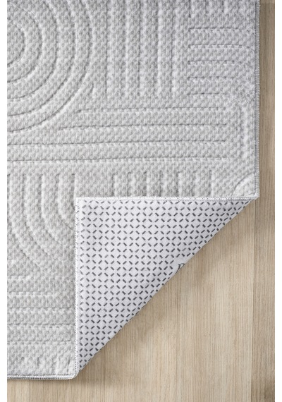 Raschel Carpet Premium Bohem Yıkanabilir Leke Tutmaz Modern Sisal Açık Gri Özel Seri Kaymaz Taban Halı Yolluk Açık Gri