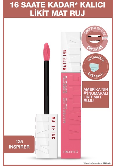 Super Stay Matte Ink City Edition Likit Mat Ruj - 125 Inspirer 75