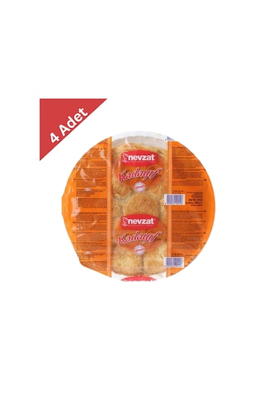 Nevzat Tel Kadayıf Tepsi 400 G X 4 Adet - Pratik Hazırlanan Çıtır Tel Kadayıf