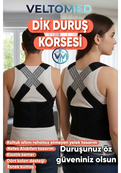 Ortopedik Dik Duruş Korsesi Kamburluk Sırt Omuz Korse Dik Durmak Için Dik Durma Aparatı Kambur Kifoz