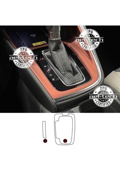 Honda Hr-v Uyumlu Vites Etrafı Piano Black Tpu Koruyucu 2li Set 2