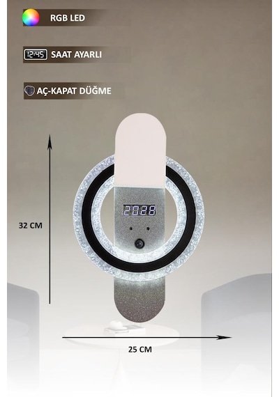 Eray Aydınlatma T8239 Beyaz Rgb Led Avize Beyaz