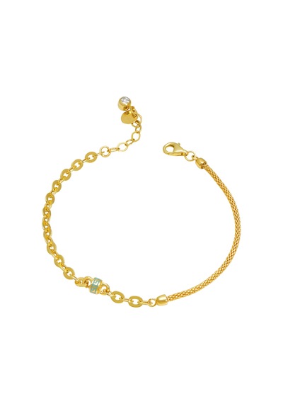 Debora Jewelry 14 Ayar Altın Mavi Mineli Zincir Bileklik