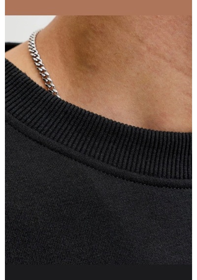 Jack & Jones Jack&jones 12298492 Jjaero Sweat Crew Neck Black Erkek Sweatshirt Siyah