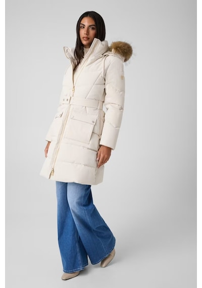 Guess Kapüşonlu Kadın Mont-w6bl57w4196 Krem