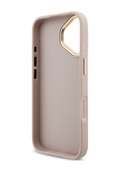 Apple Uyumlu iPhone 17 Kılıf Guess Lisanslı 4g Büyük Metal Logolu Kalın Askılı Kapak Pembe Pembe