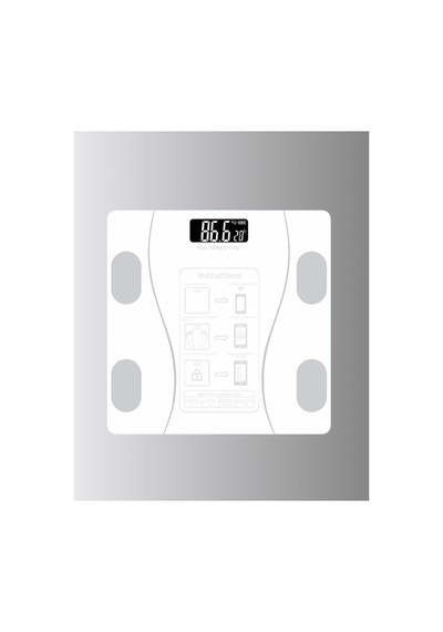 Akıllı Dijital Baskül Bluetooth Bağlantılı 8 Ölçüm Verili Akıllı Vüc - Hs08376308-8 Kırmızı
