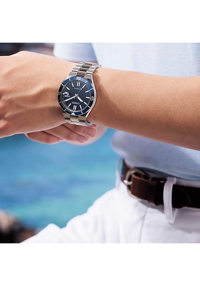 Citizen Tsuyosa Shore Navy Blue Nj0230-59l Otomatik Erkek Kol Saati Metalik Gri