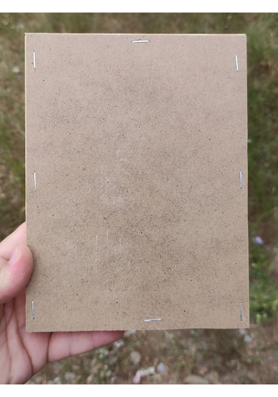 20x20cm Beyaz Ahşap Çerçeveli Pano Camsız - Arkalık Sabit