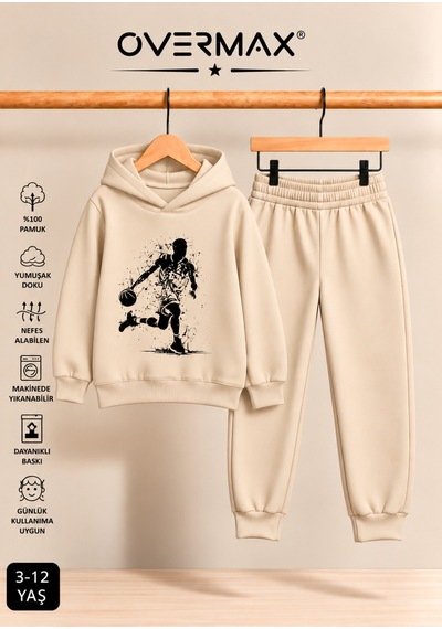 Overmax Top Süren Adam Baskılı Kapüşonlu Sweatshirt Eşofman Takımı- 3-12 Yaş Bej-bej - 924897013 Bej-bej Overmax Top Süren Adam Baskılı Kapüşonlu Sweatshirt Eşofman Takımı- 3-12 Yaş Bej-bej - 924897013 Bej-bej