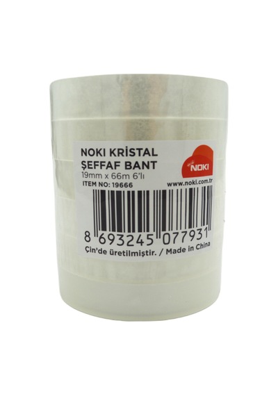 Noki Kristal Şeffaf Bant 19Mmx66M 6 Adet