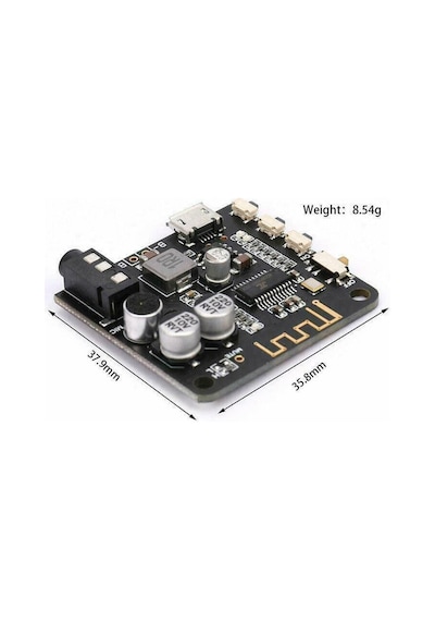 BT5.0 PRO Bluetooth Ses Alıcı Kartı Bluetooth 5.0 MP3 Modülü PRO (Mikrofonlu)