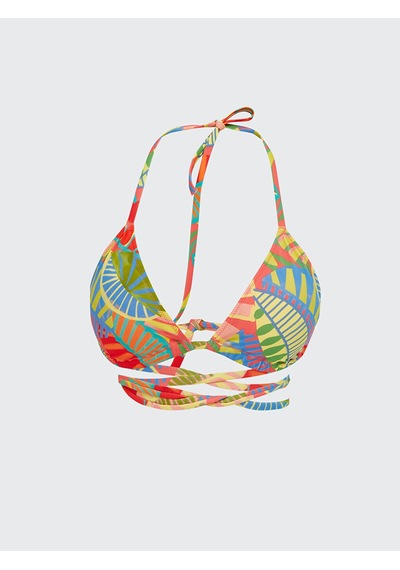 Lcw Dream Mercan Çıkarılabilir Pedli Desenli Kadın Bikini Üst