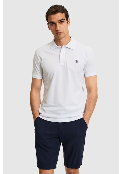 U.s. Polo Assn. Erkek Beyaz Tişört Basic 50322347-vr013