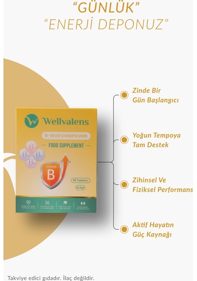 B Well Compound B1 B2 B3 B6 Vitaminleri İçeren 90 Tablet
