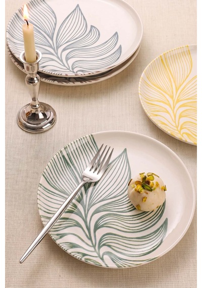 Leaf Harmony Nordic 4'lü Pasta & Sunum Tabağı 22 Cm Çok Renkli