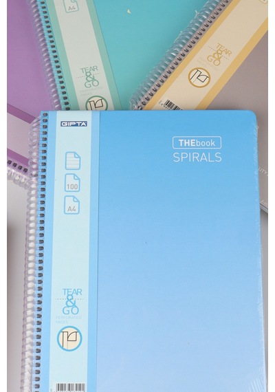 Orjinal Gıpta Spiralli 4 Adet 100 Yaprak A4 Defter,serve Deep Uçlu Kalem Seti,silgi,kalemtraş,uç Seti 124-Pembe