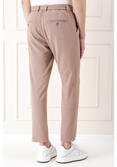Efor Comfort Fit Belden Kumaş Kemerli Pamuk Bej Jogger Pantolon P 1154 Bej