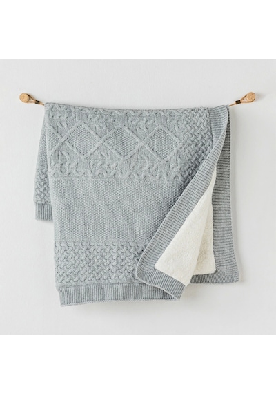 Andywawa Ac24337 Triko Bebe Battaniye 95x85 Grey Melange Gri