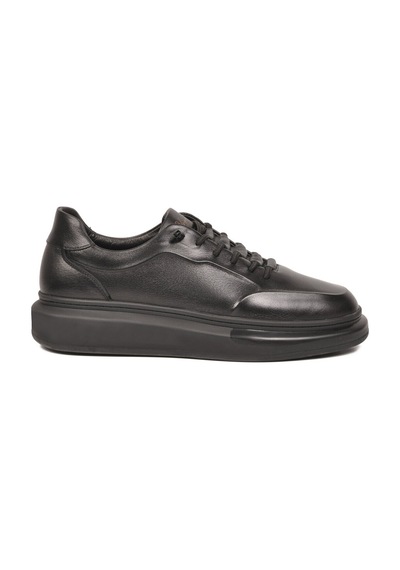 Voyager Siyah Hakiki Deri Erkek Sneaker Memory Taban Premium Casual Ayakkabı M704-1 M
