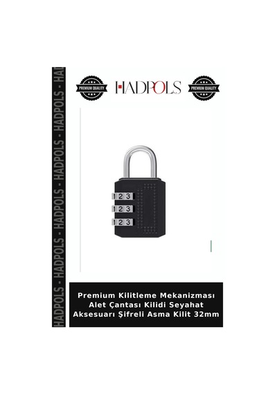Premium Kilitleme Mekanizması Alet Çantası Kilidi Seyahat Aksesuarı Şifreli Asma Kilit 32mm